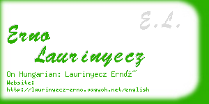 erno laurinyecz business card